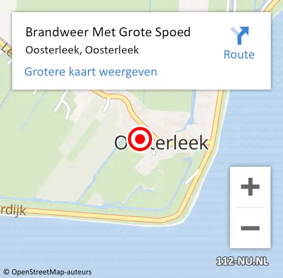 Locatie op kaart van de 112 melding: Brandweer Met Grote Spoed Naar Oosterleek, Oosterleek op 3 juni 2021 14:25