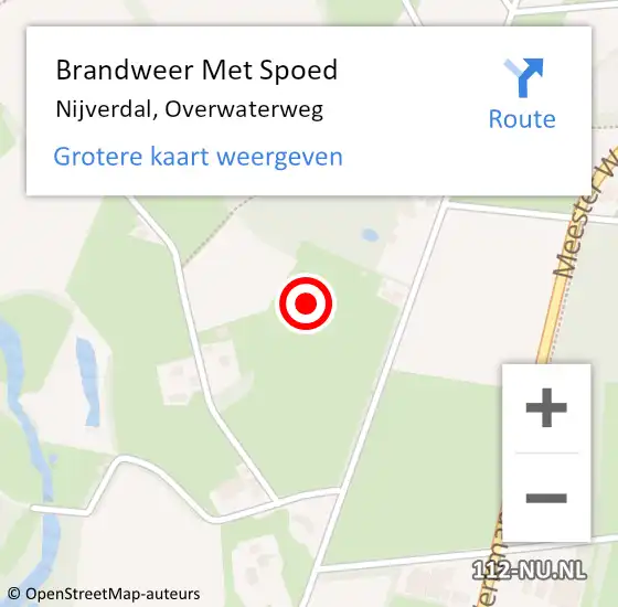 Locatie op kaart van de 112 melding: Brandweer Met Spoed Naar Nijverdal, Overwaterweg op 5 juni 2021 09:00