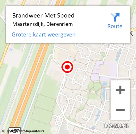 Locatie op kaart van de 112 melding: Brandweer Met Spoed Naar Maartensdijk, Dierenriem op 6 juni 2021 15:34
