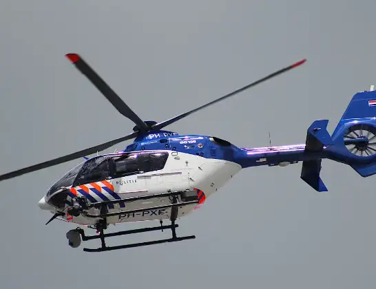 Politiehelikopter onderweg vanuit Rotterdam The Hague Airport | 16 april 2024 16:12