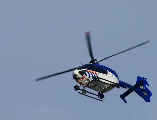 Politiehelikopter onderweg vanuit Vliegbasis Volkel | 18 april 2024 7:23