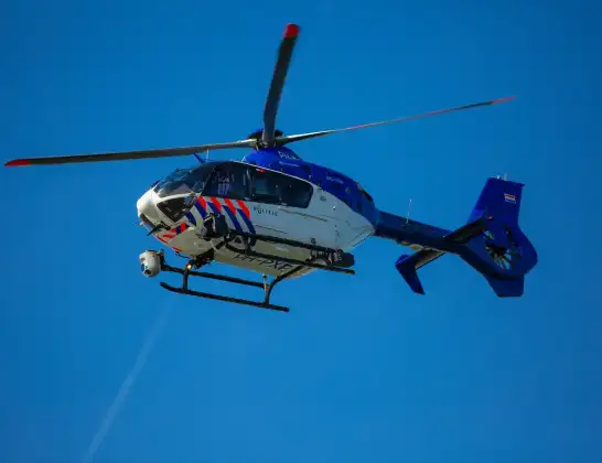 Politiehelikopter onderweg vanuit Roelofarendsveen | 5 mei 2024 19:18