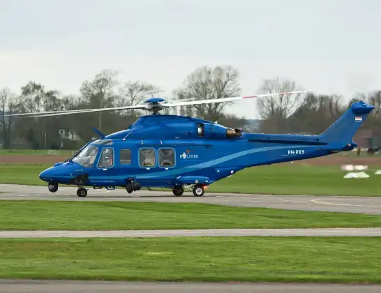 Politiehelikopter onderweg vanuit Vrouwenpolder | 10 mei 2024 6:58