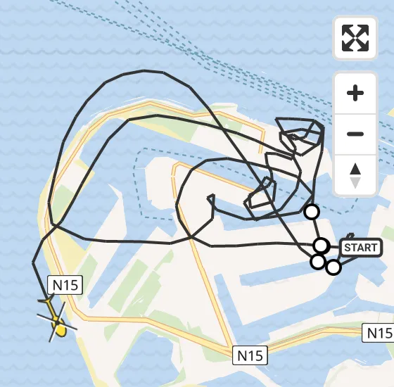 Vlucht Politiehelikopter PH-PXX van Maasvlakte Heliport naar Maasvlakte op donderdag 28 maart 2024 9:51