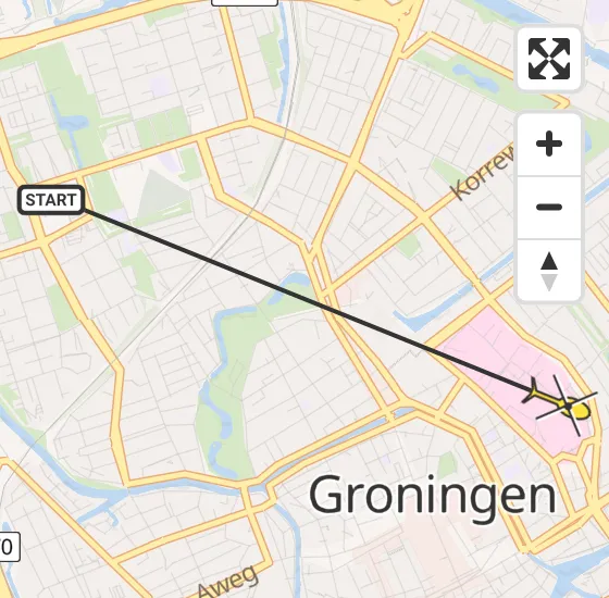 Vlucht Ambulancehelikopter PH-HOW van Groningen naar Universitair Medisch Centrum Groningen op vrijdag 29 maart 2024 13:44