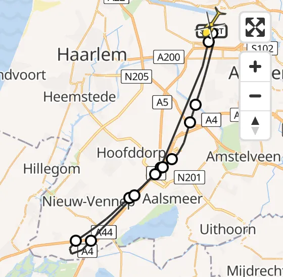 Vlucht Traumahelikopter PH-HVB van Amsterdam Heliport naar Amsterdam Heliport op zaterdag 30 maart 2024 6:58