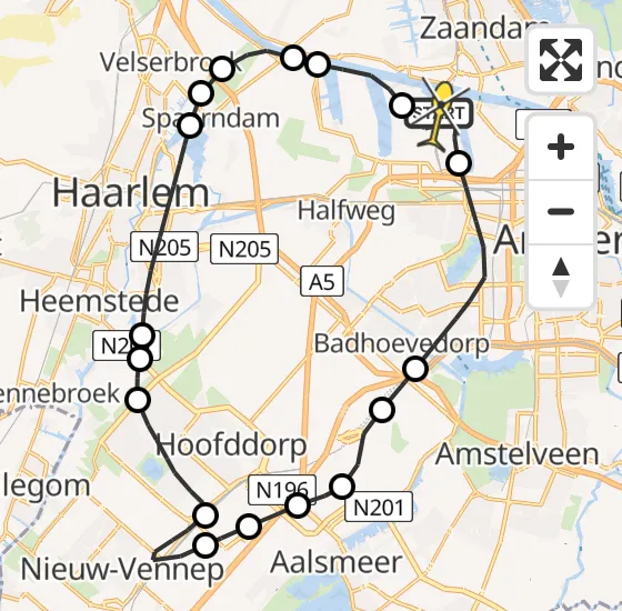 Vlucht Traumahelikopter PH-TTR van Amsterdam Heliport naar Amsterdam Heliport op dinsdag 16 april 2024 16:59