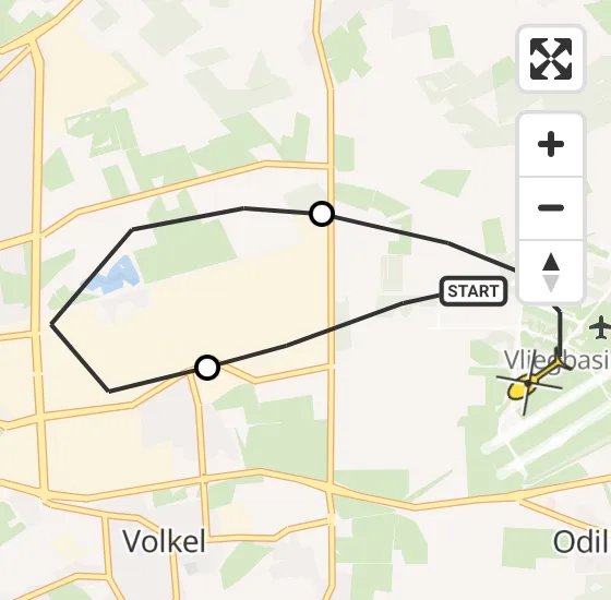 Vlucht Traumahelikopter PH-LLN van Vliegbasis Volkel naar Vliegbasis Volkel op woensdag 17 april 2024 11:35