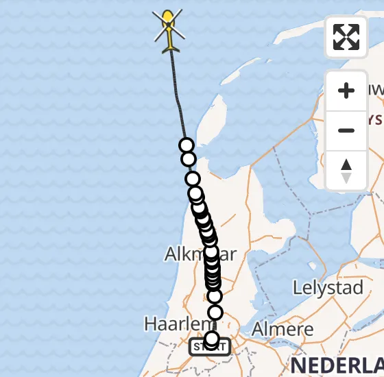 Vlucht Politiehelikopter PH-PXX van Schiphol naar  op vrijdag 19 april 2024 6:14