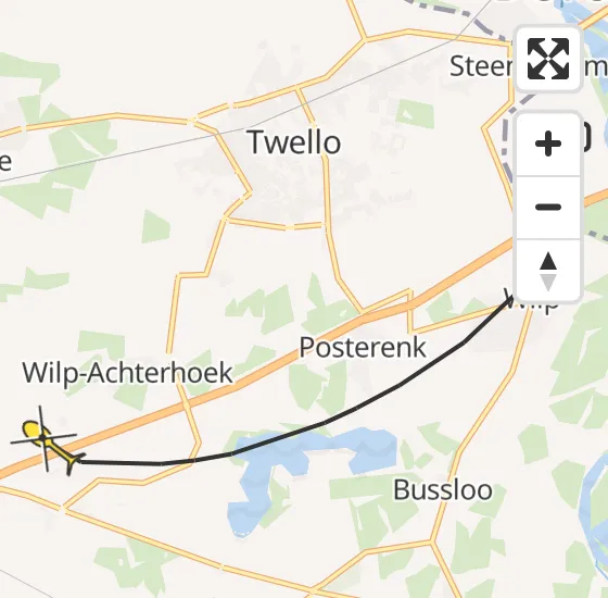 Vlucht Politiehelikopter PH-PXB van Deventer naar Wilp op vrijdag 19 april 2024 9:26