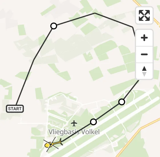 Vlucht Traumahelikopter PH-LLN van Vliegbasis Volkel naar Vliegbasis Volkel op vrijdag 19 april 2024 23:07