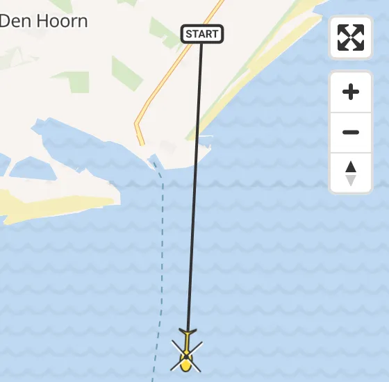 Vlucht Ambulancehelikopter PH-OOP van Den Hoorn naar Den Helder op donderdag 25 april 2024 17:32