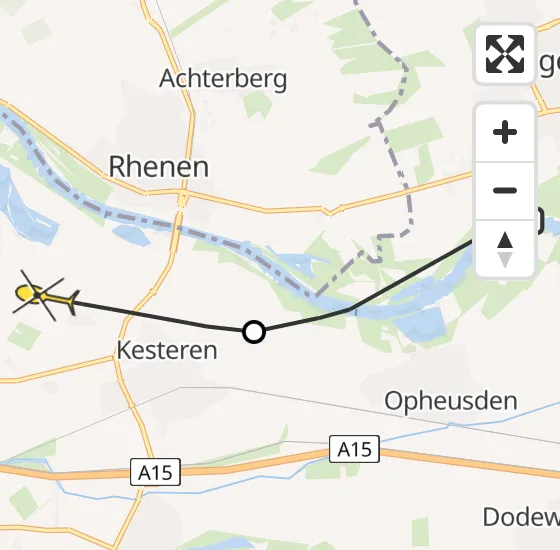 Vlucht Politiehelikopter PH-PXE van Opheusden naar Lienden op zondag 28 april 2024 17:16